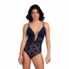 Body azul marino con encaje 2282 1